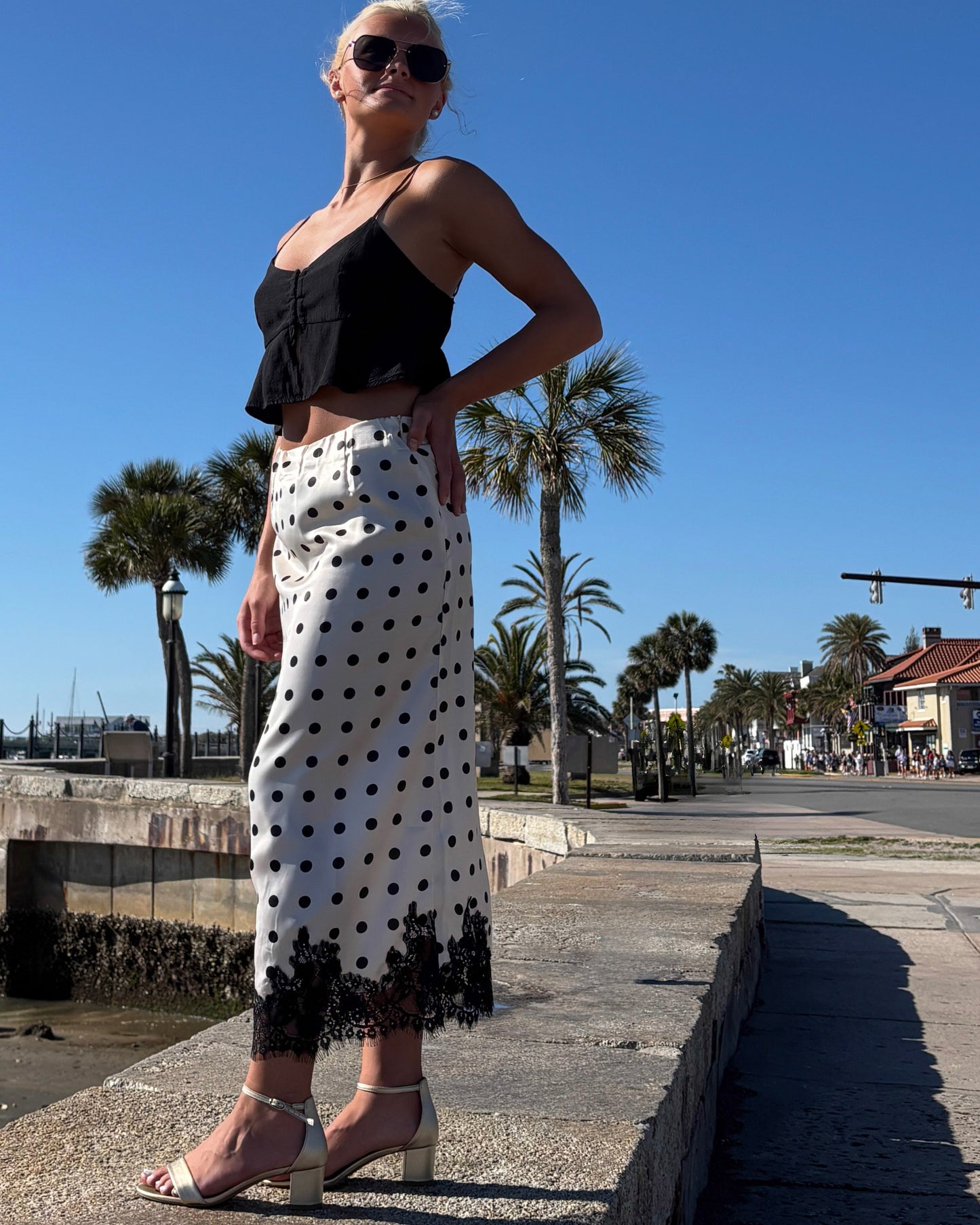 Lace Tide Midi Skirt
