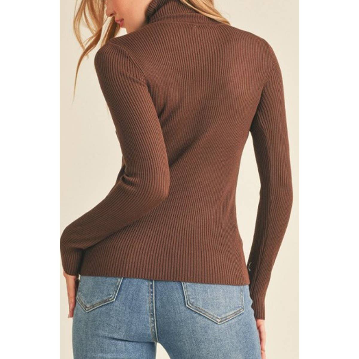 Refined Rib Turtleneck