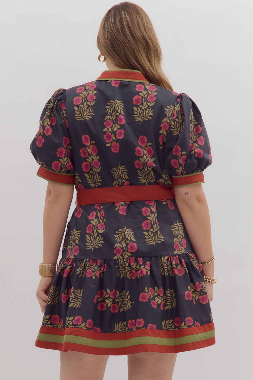 Twilight Meadow Belted Mini Dress