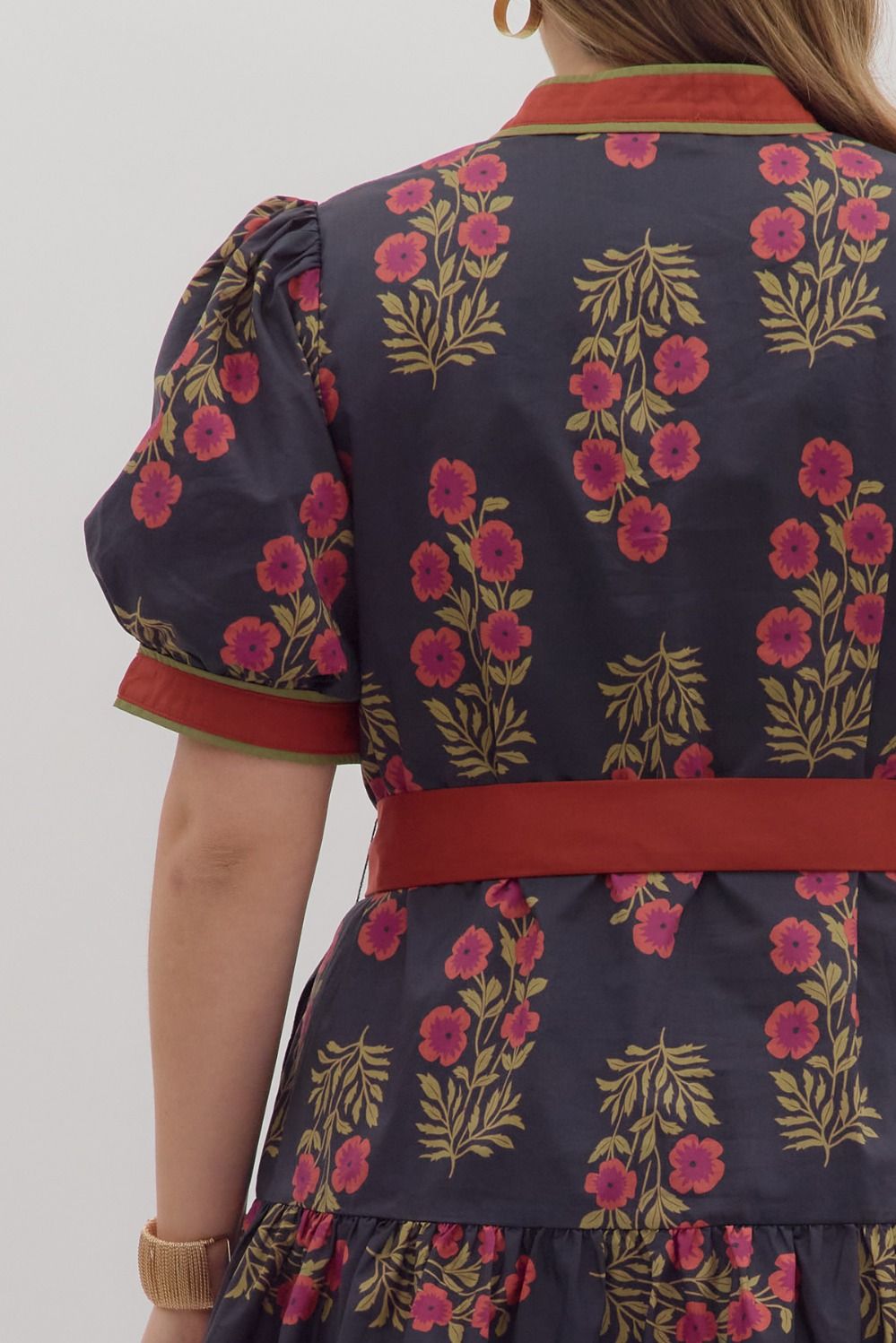 Twilight Meadow Belted Mini Dress