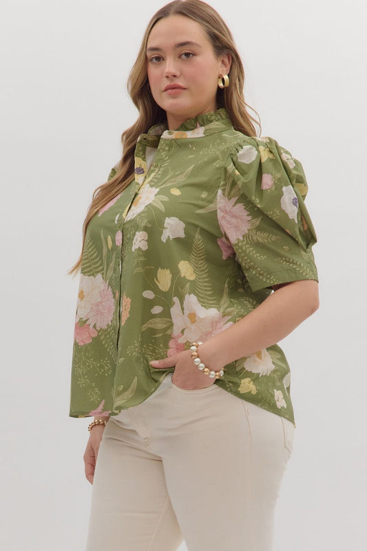 Floral Haven Statement Blouse