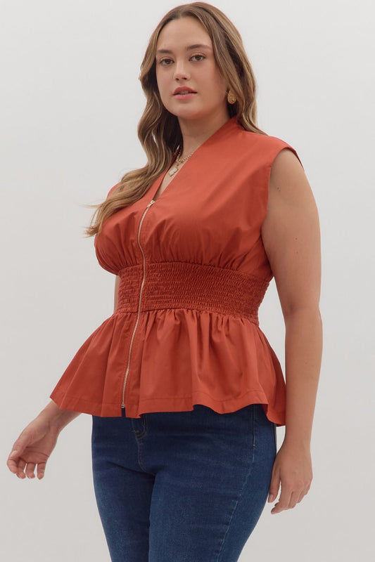 Sienna Smocked Peplum Top
