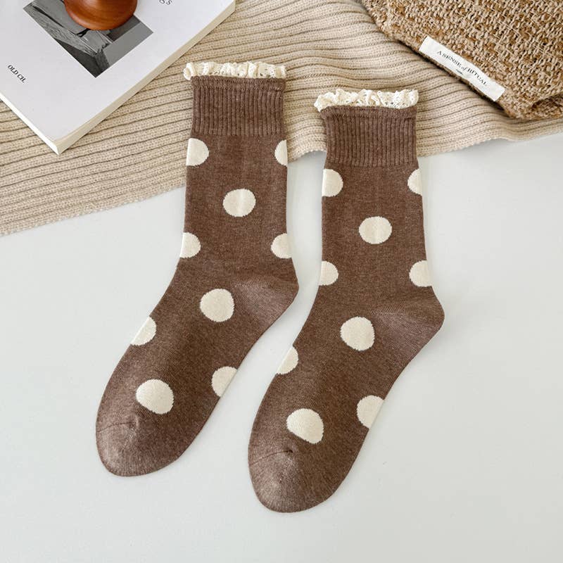 Polka Dot Lace Sweet Socks