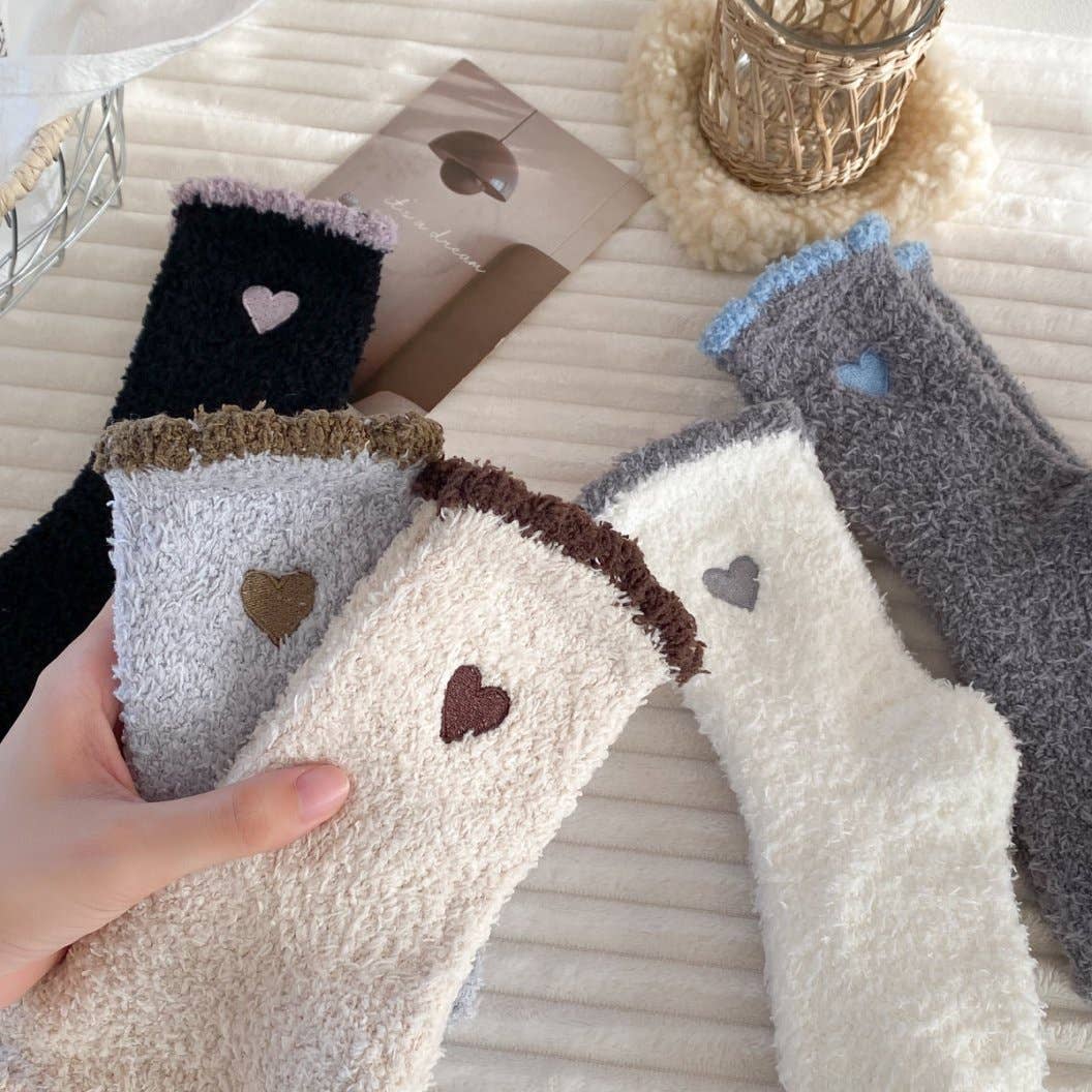 Cozy Heart Cloud Socks