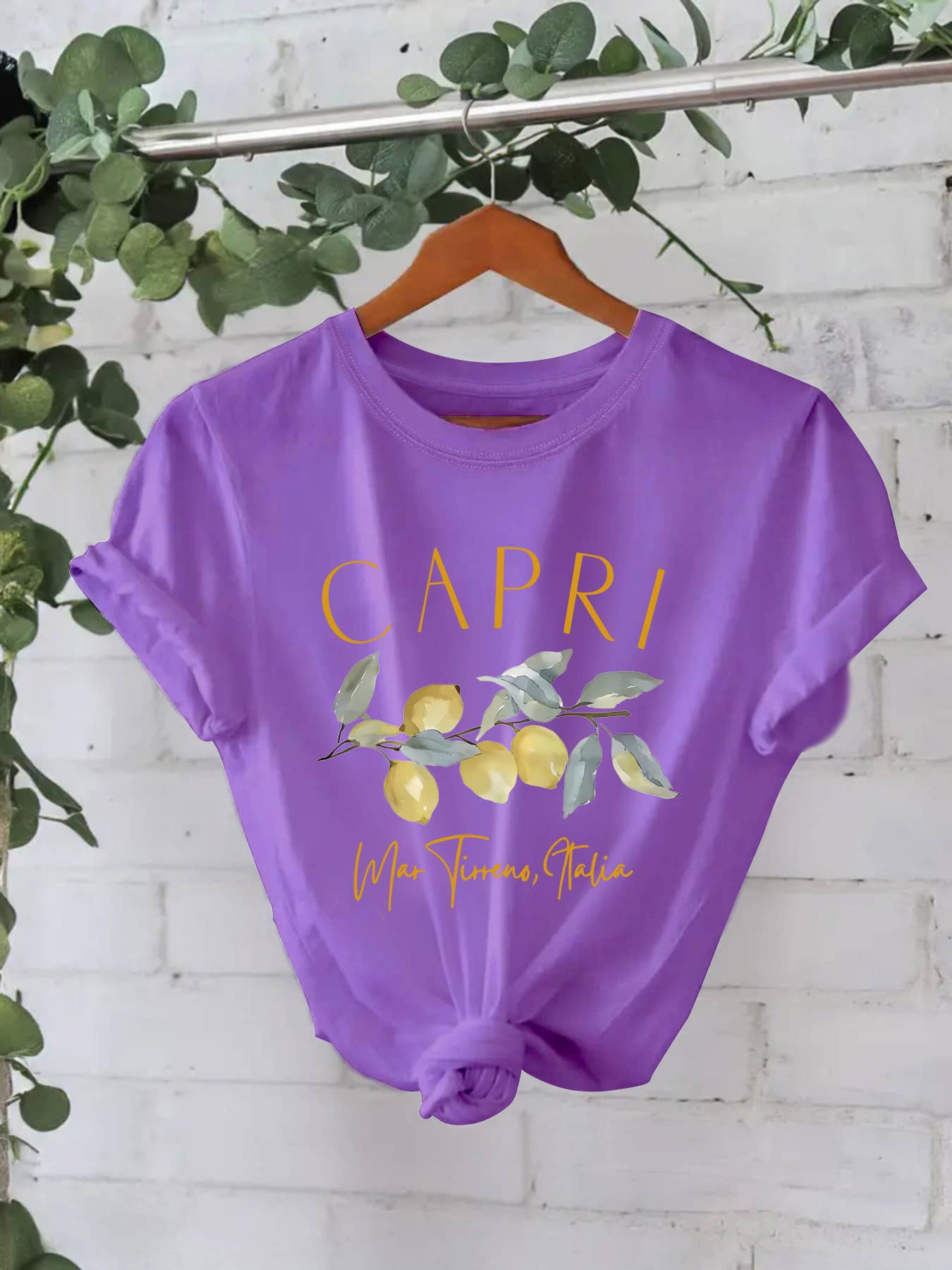 Essential Basic CAPRI lemon Graphic t-shirt