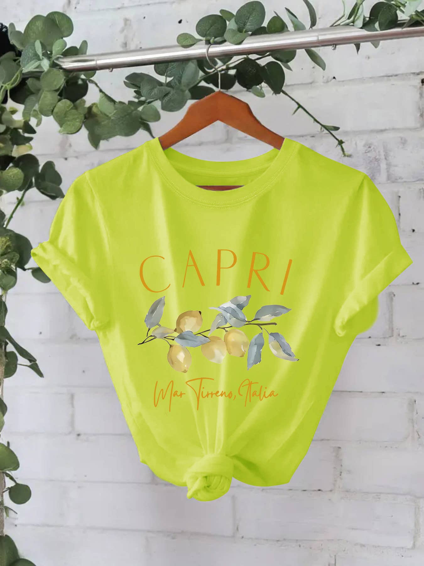 Essential Basic CAPRI lemon Graphic t-shirt