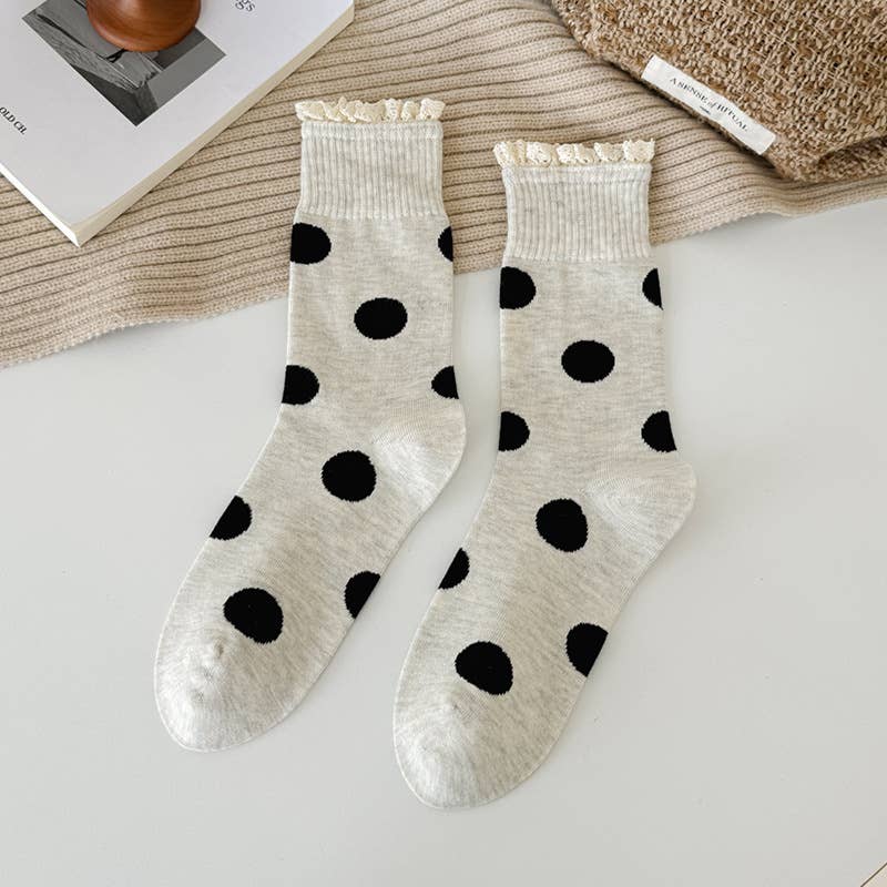 Polka Dot Lace Sweet Socks