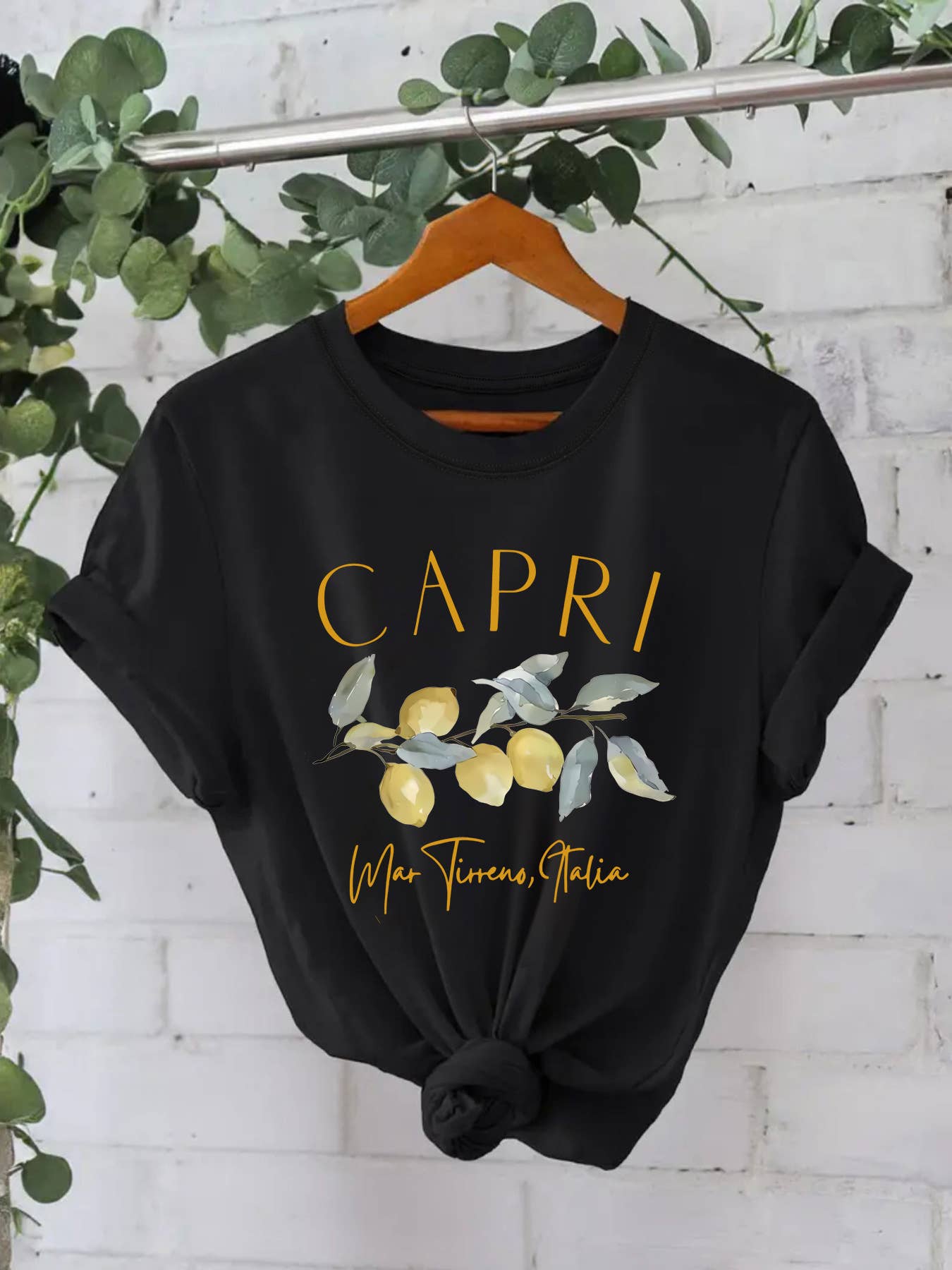 Essential Basic CAPRI lemon Graphic t-shirt