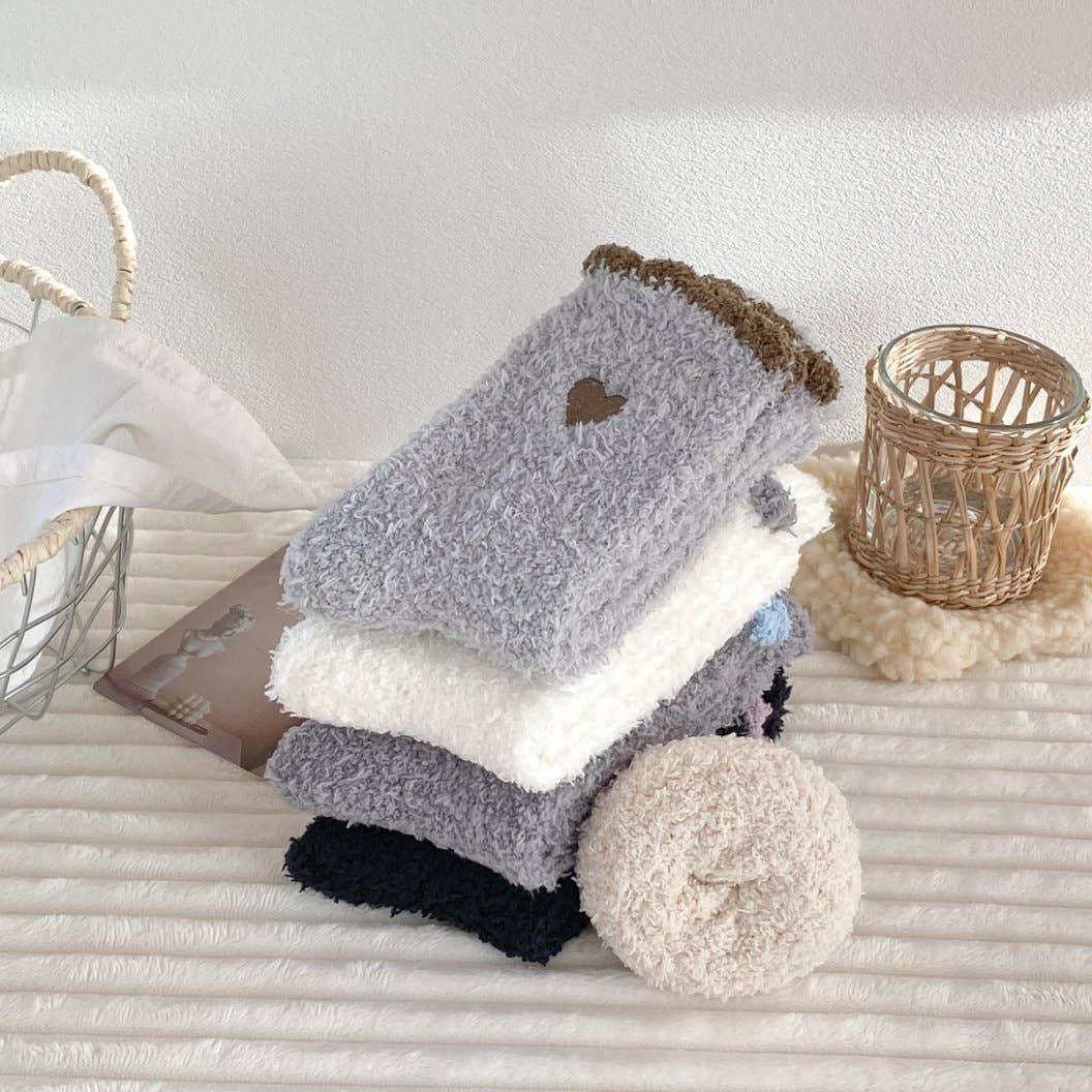 Cozy Heart Cloud Socks