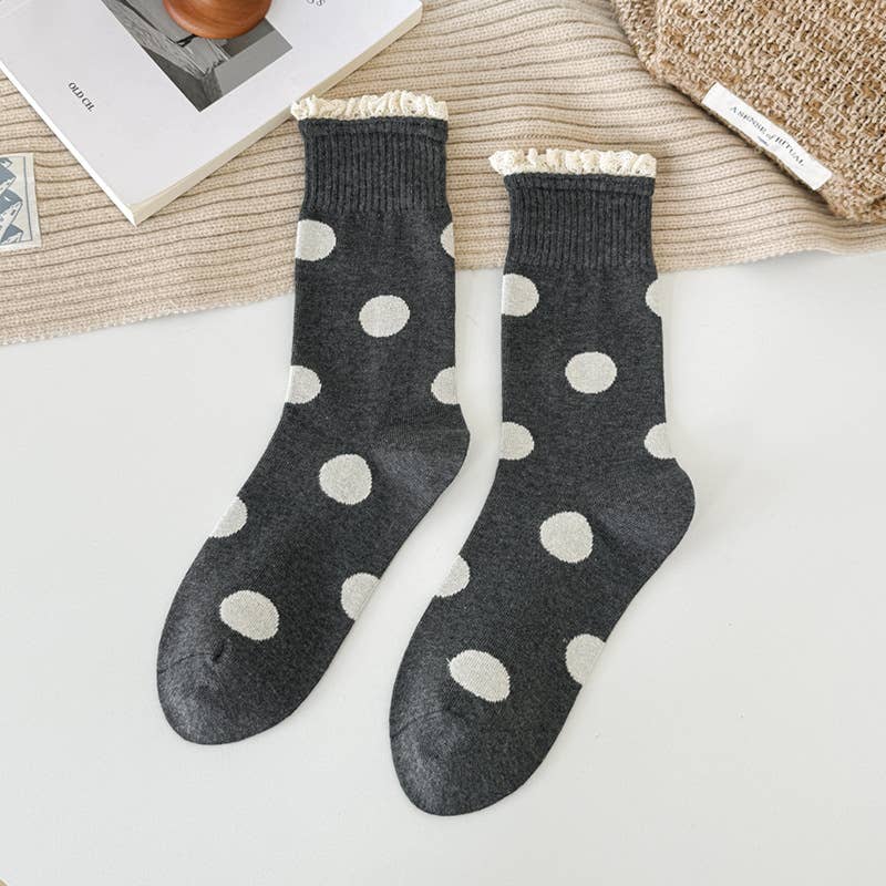 Polka Dot Lace Sweet Socks