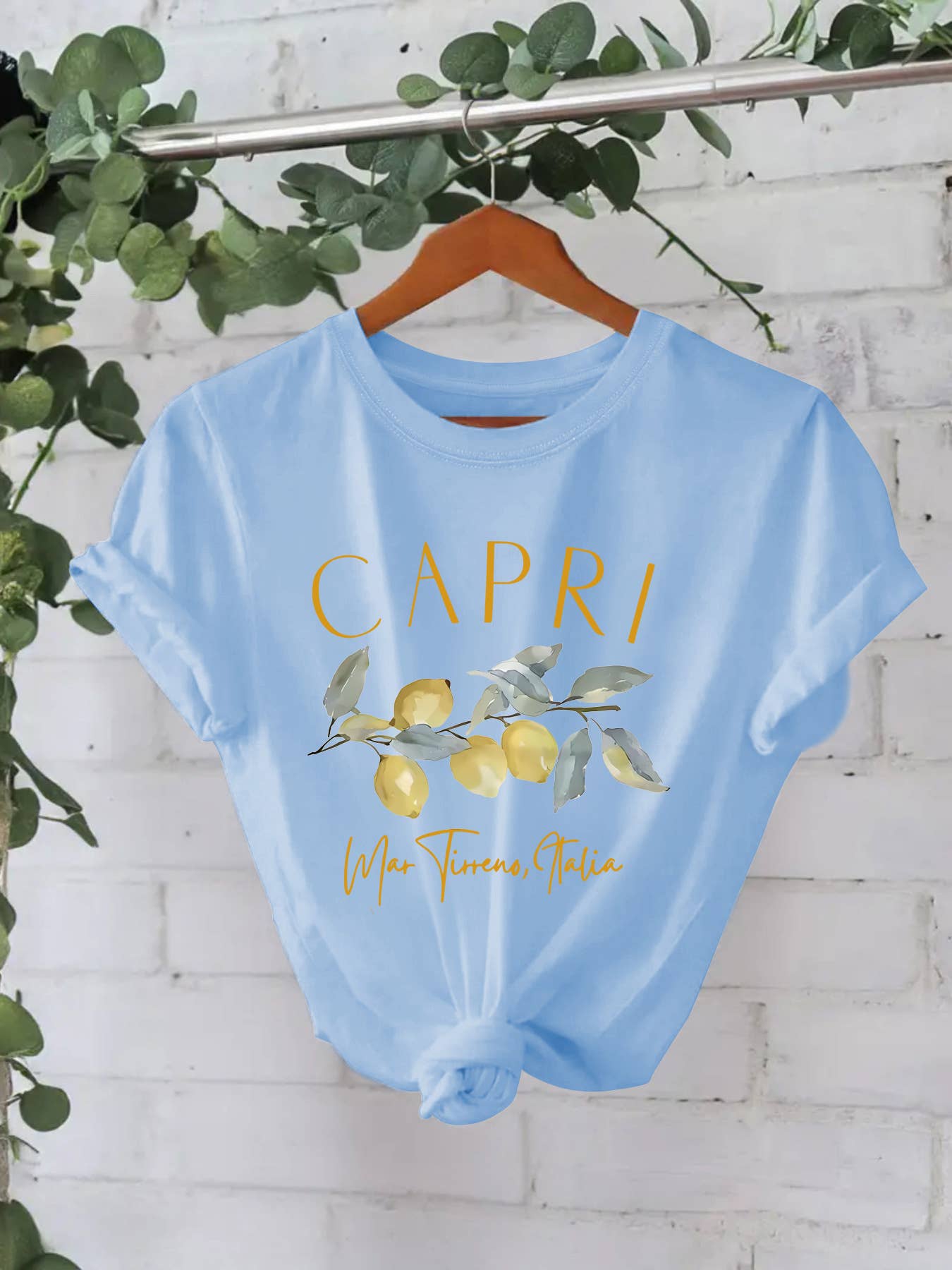 Essential Basic CAPRI lemon Graphic t-shirt