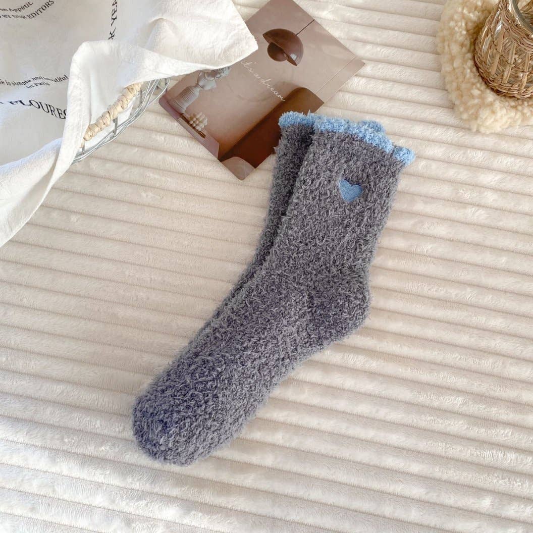 Cozy Heart Cloud Socks