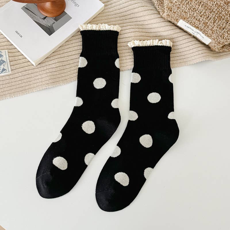Polka Dot Lace Sweet Socks