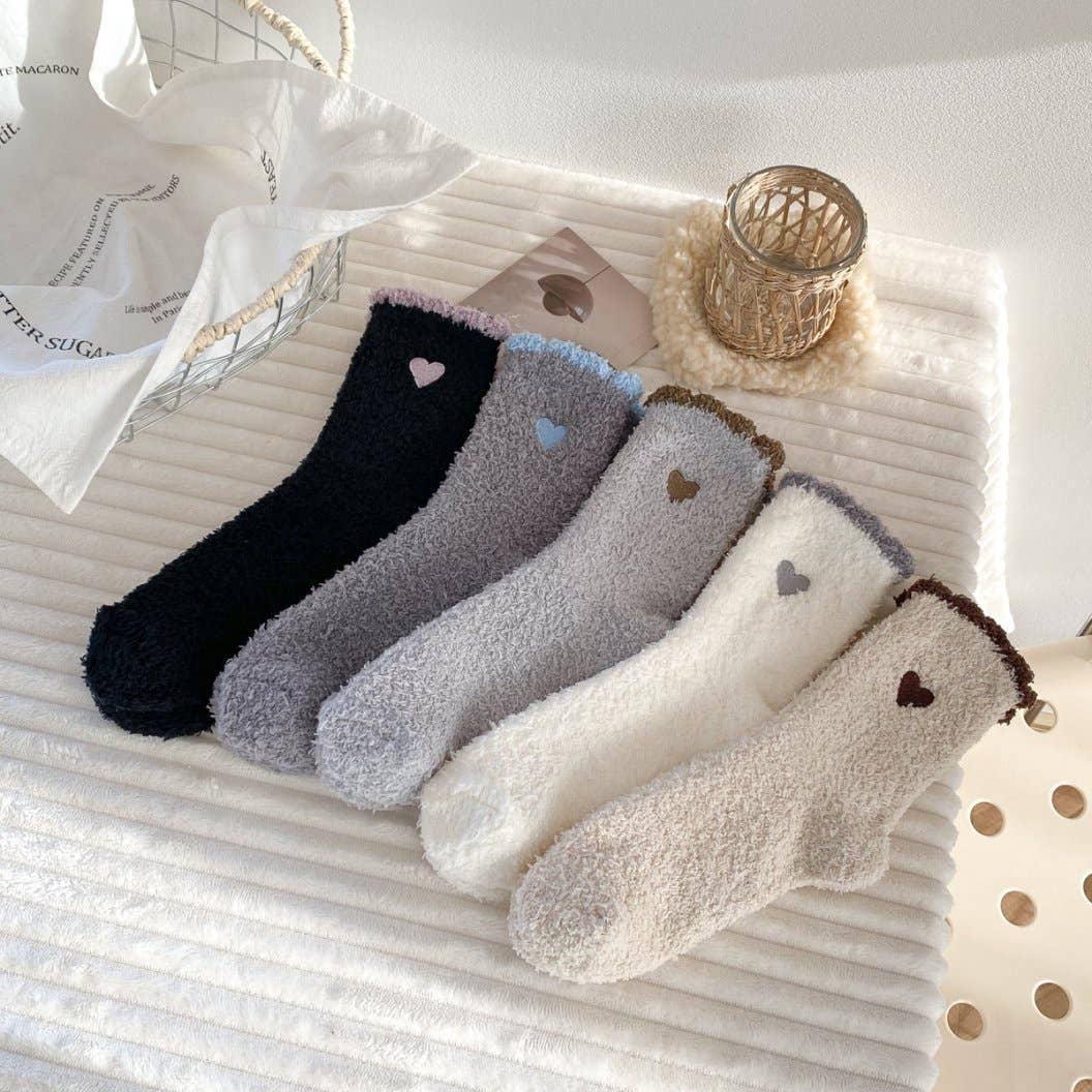 Cozy Heart Cloud Socks