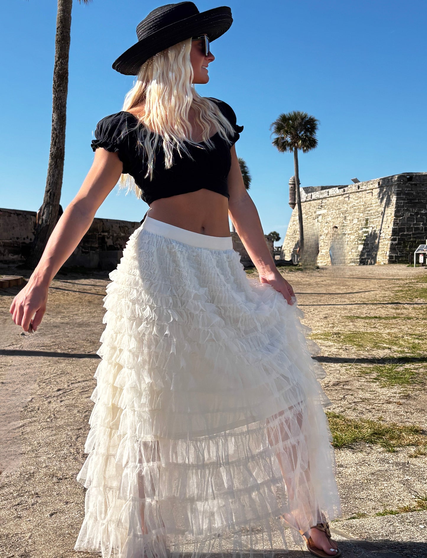 Tropical Tier Maxi Skirt