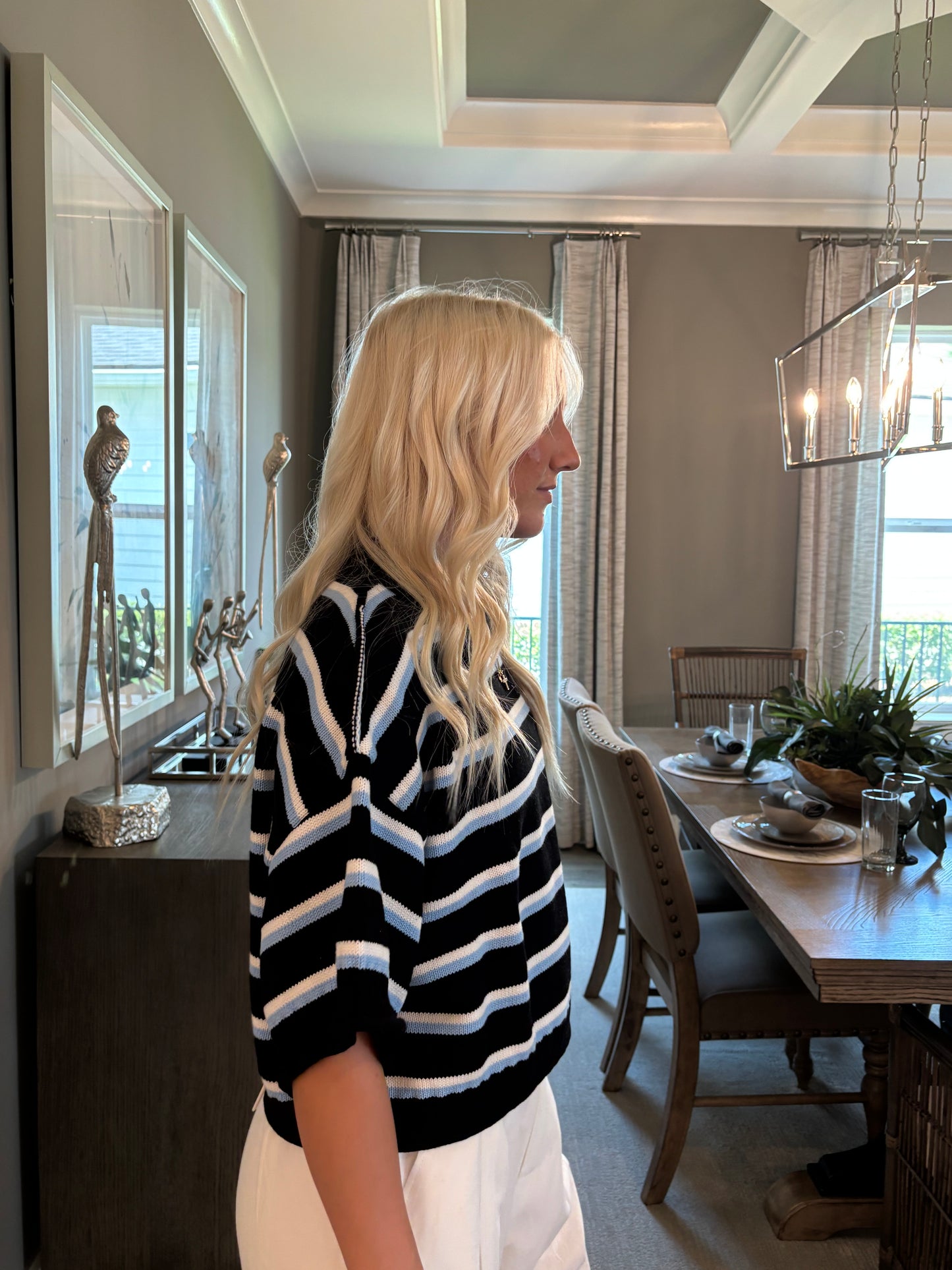 The Coastal Stripe Lightweight Knit Top