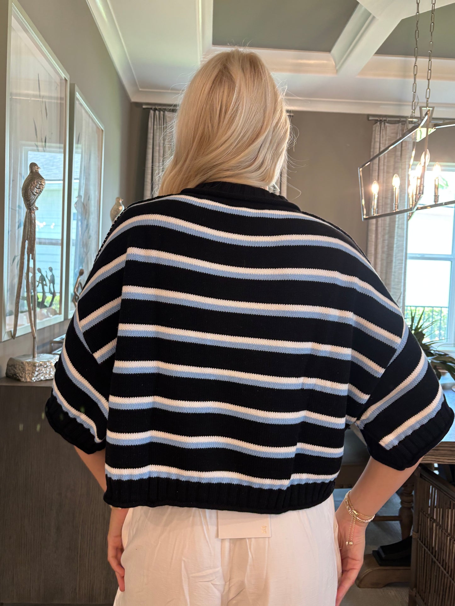 The Coastal Stripe Lightweight Knit Top