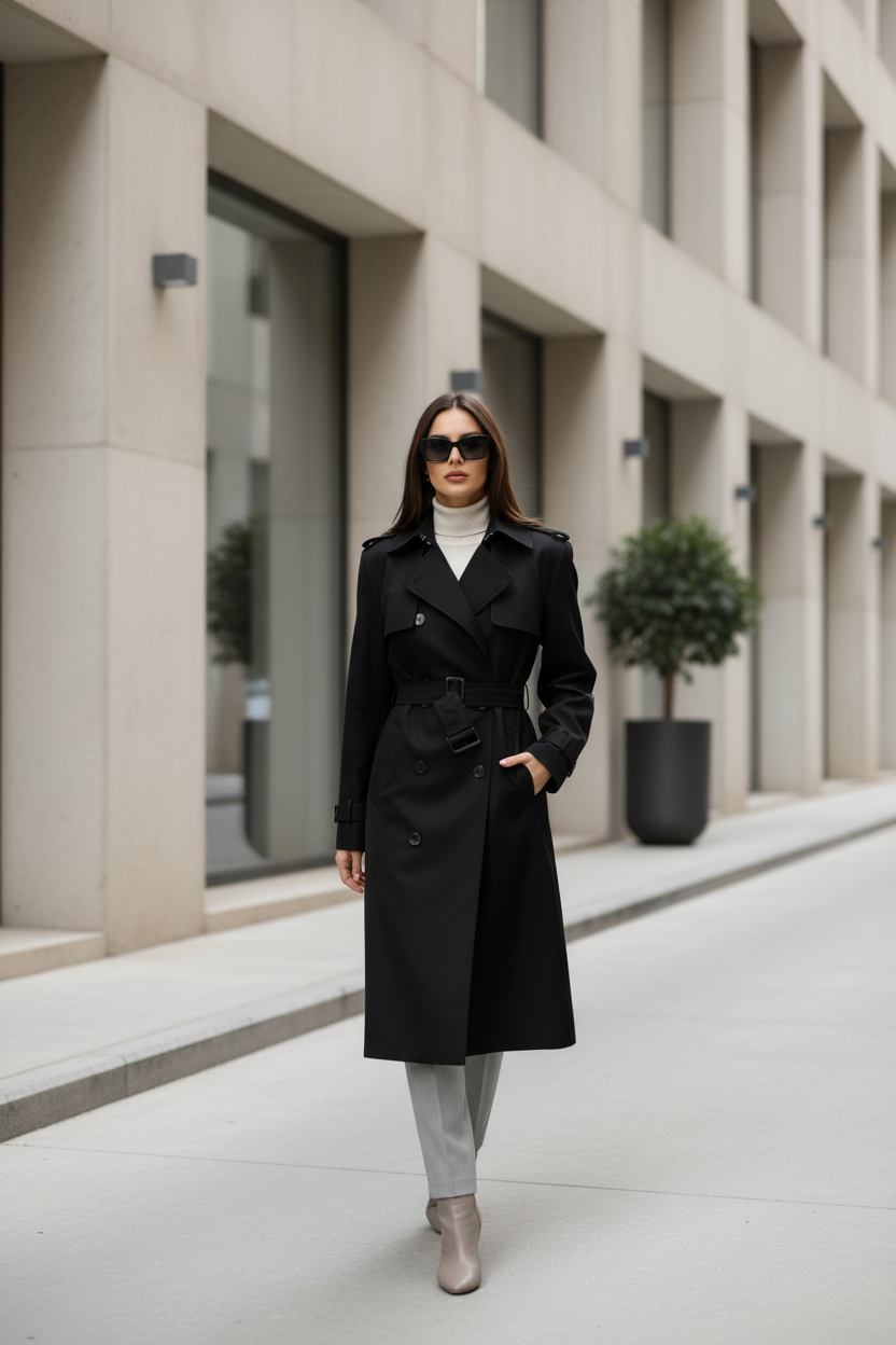 Midnight Edit Vintage Trench coat