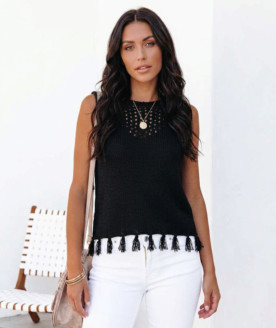 The Harper Fringe Knit