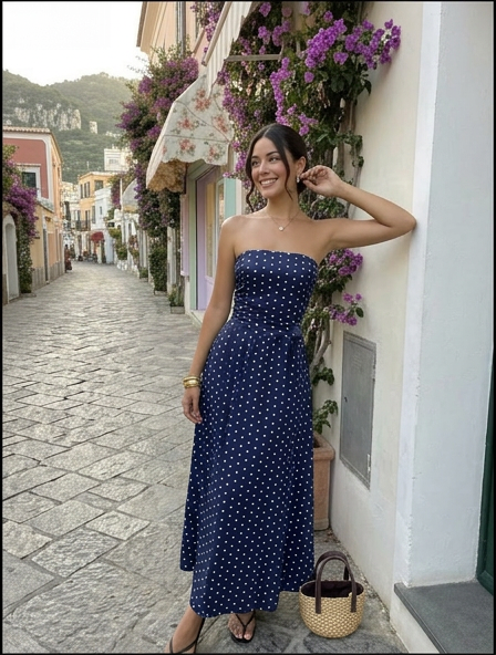 Classic Polka Dot Maxi Dress - BACK IN STOCK