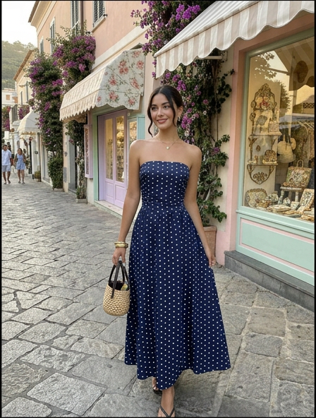 Classic Polka Dot Maxi Dress - BACK IN STOCK