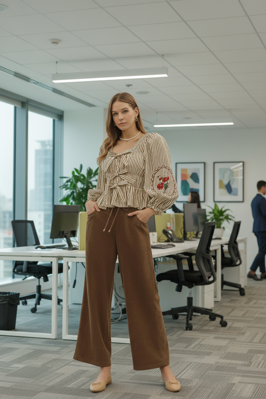 Soft Suede Drawstring Pant