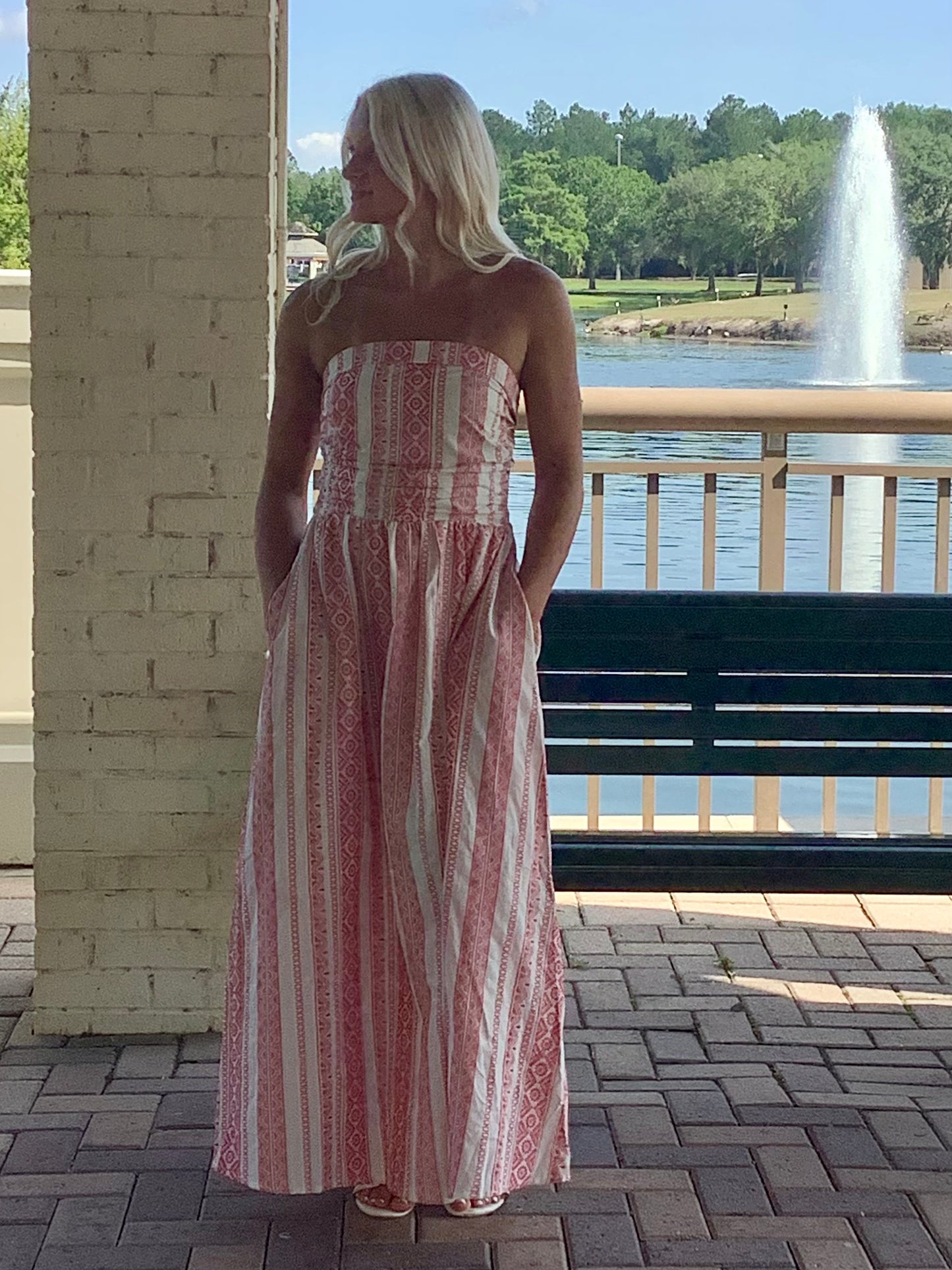 Serenity Shores Strapless Maxi
