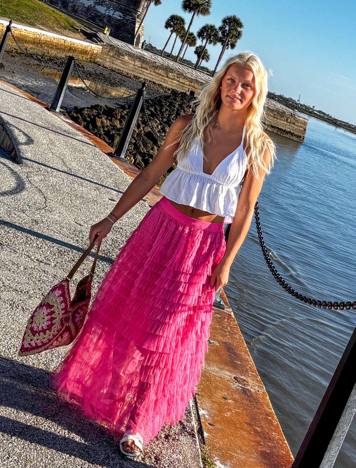 Tropical Tier Maxi Skirt