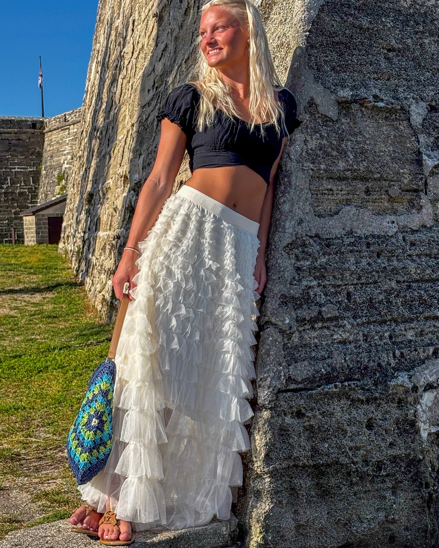 Tropical Tier Maxi Skirt