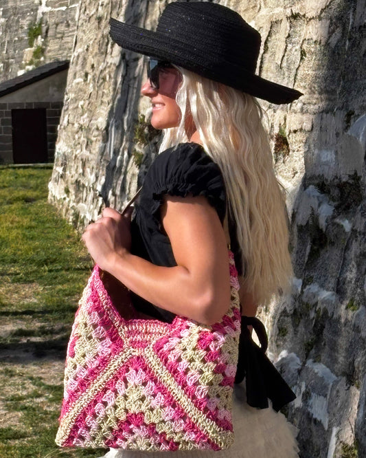 Woven Wave Crochet Bag
