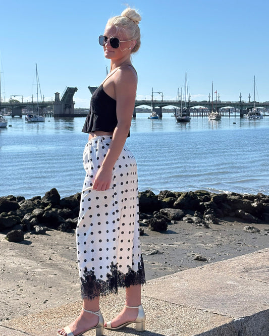 Lace Tide Midi Skirt