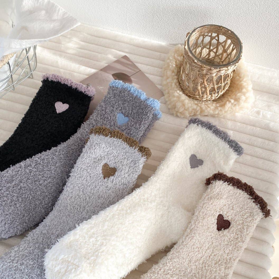 Cozy Heart Cloud Socks