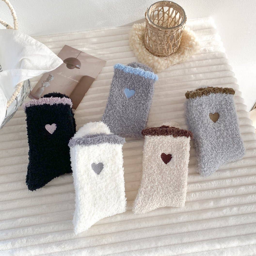 Cozy Heart Cloud Socks