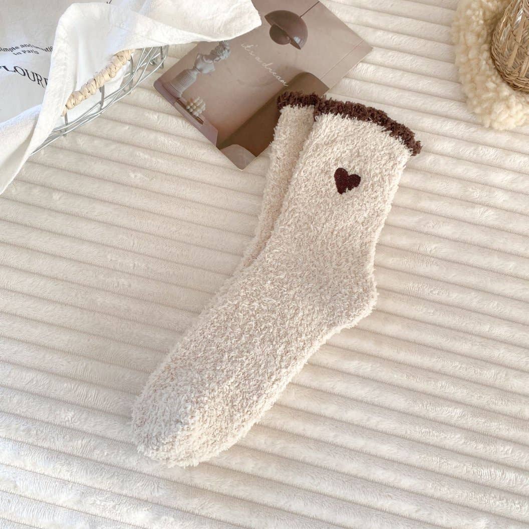Cozy Heart Cloud Socks