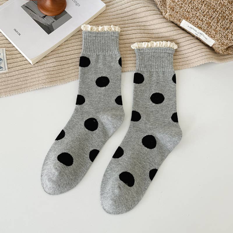 Polka Dot Lace Sweet Socks