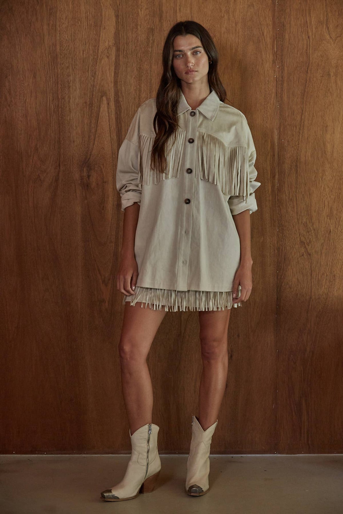 The Free Spirit Fringe Mini Skirt