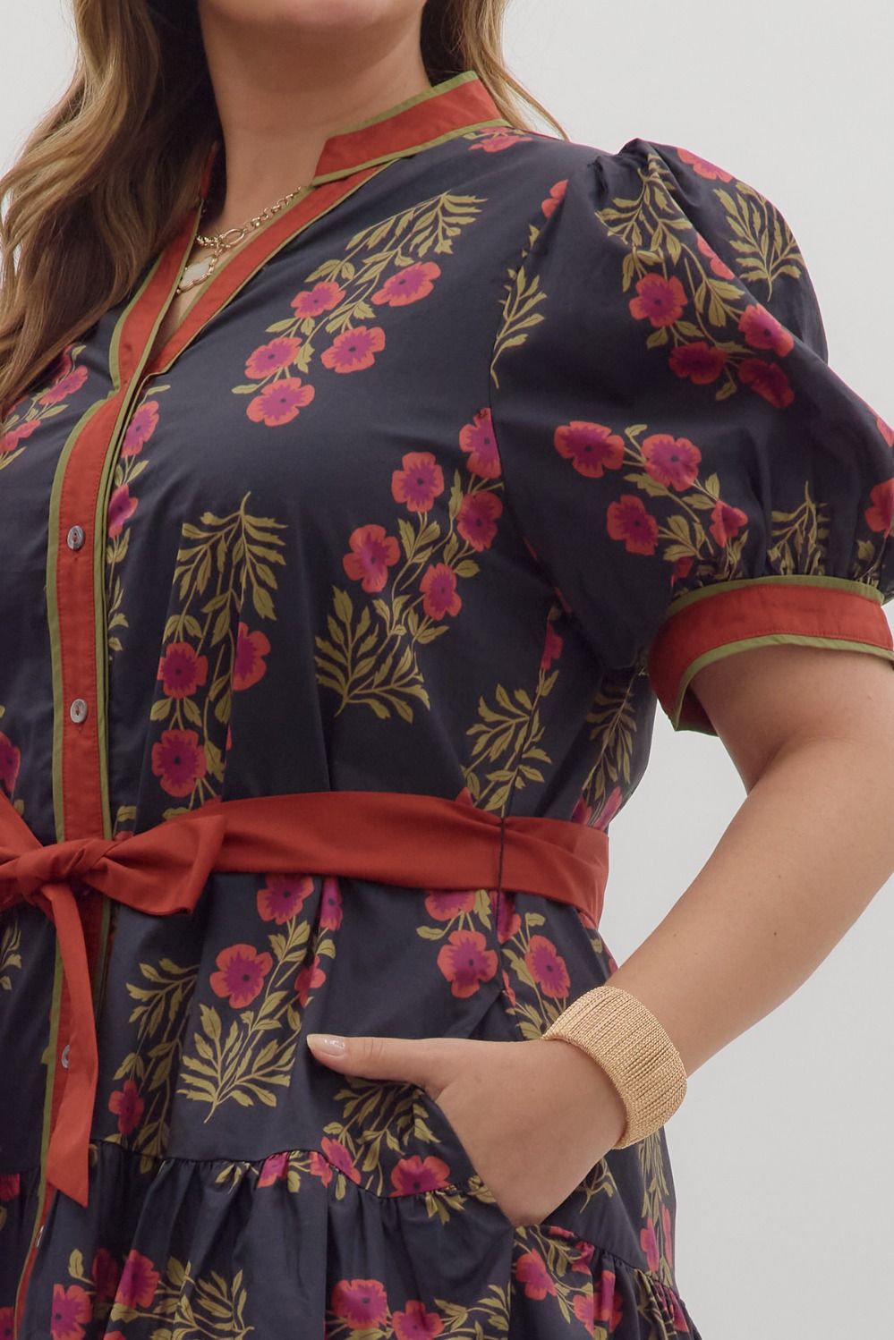 Twilight Meadow Belted Mini Dress