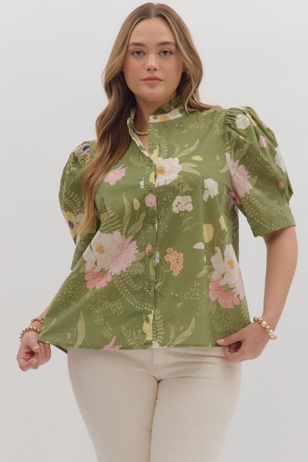 Floral Haven Statement Blouse