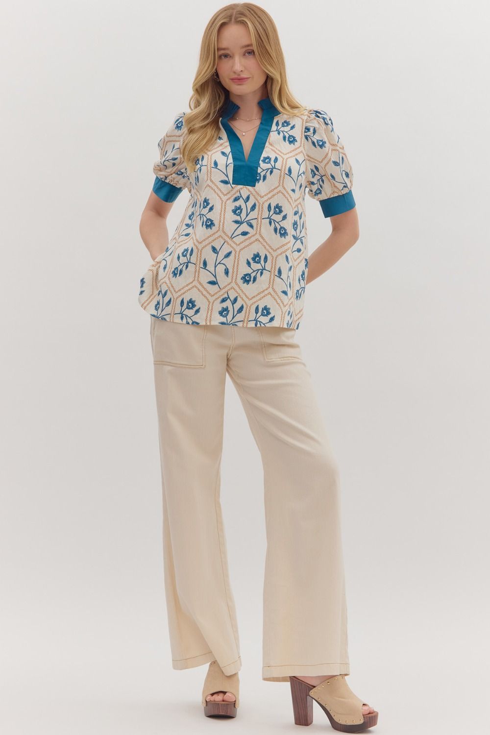 Prairie Blossom Collared Blouse