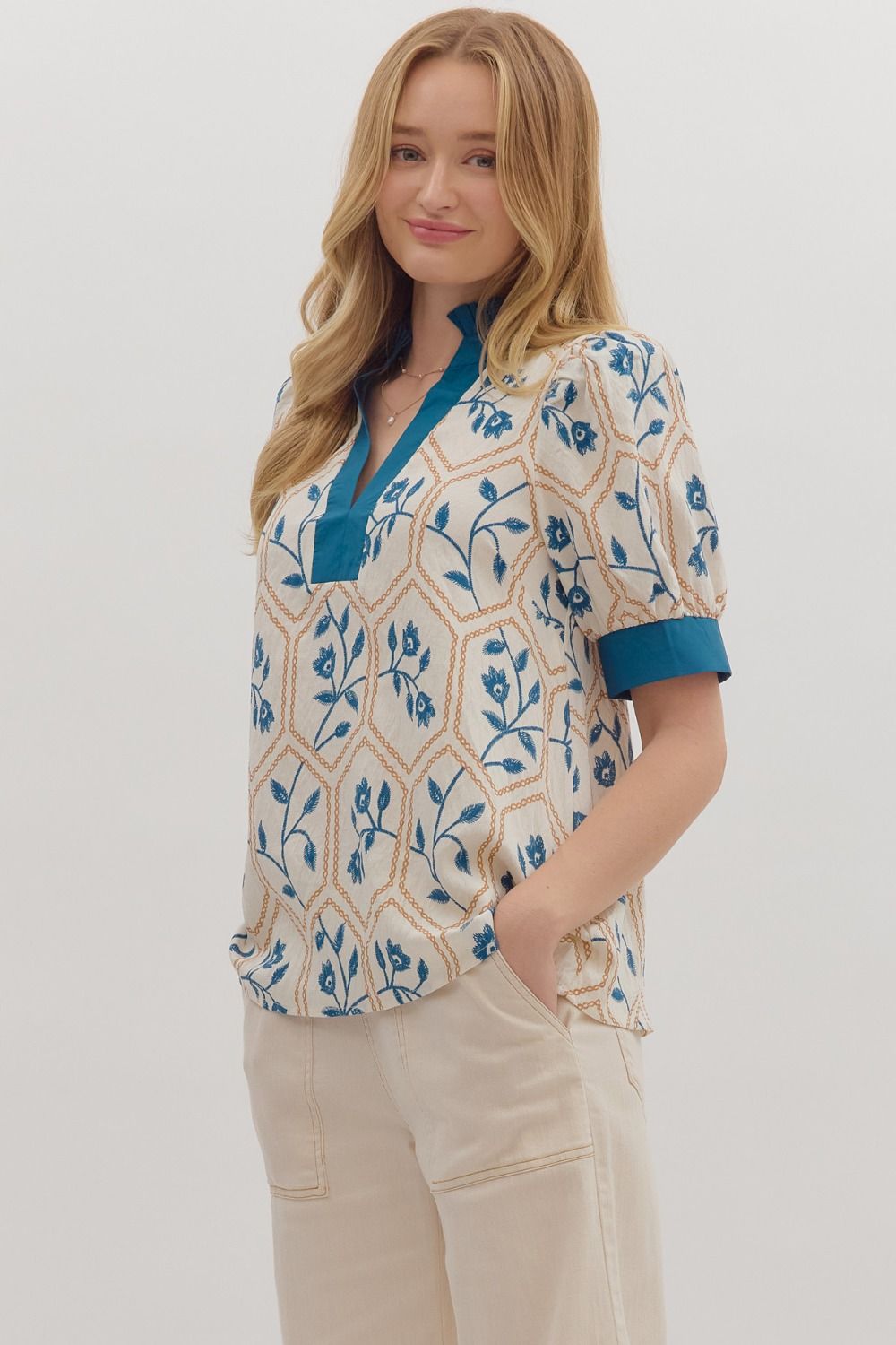 Prairie Blossom Collared Blouse