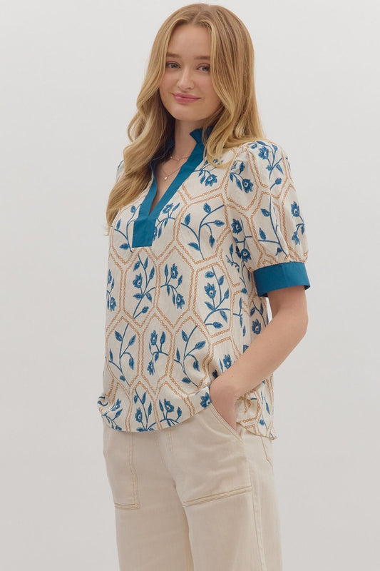 Prairie Blossom Collared Blouse