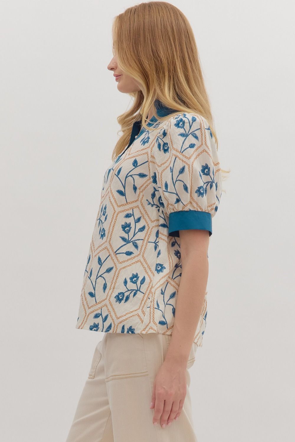 Prairie Blossom Collared Blouse