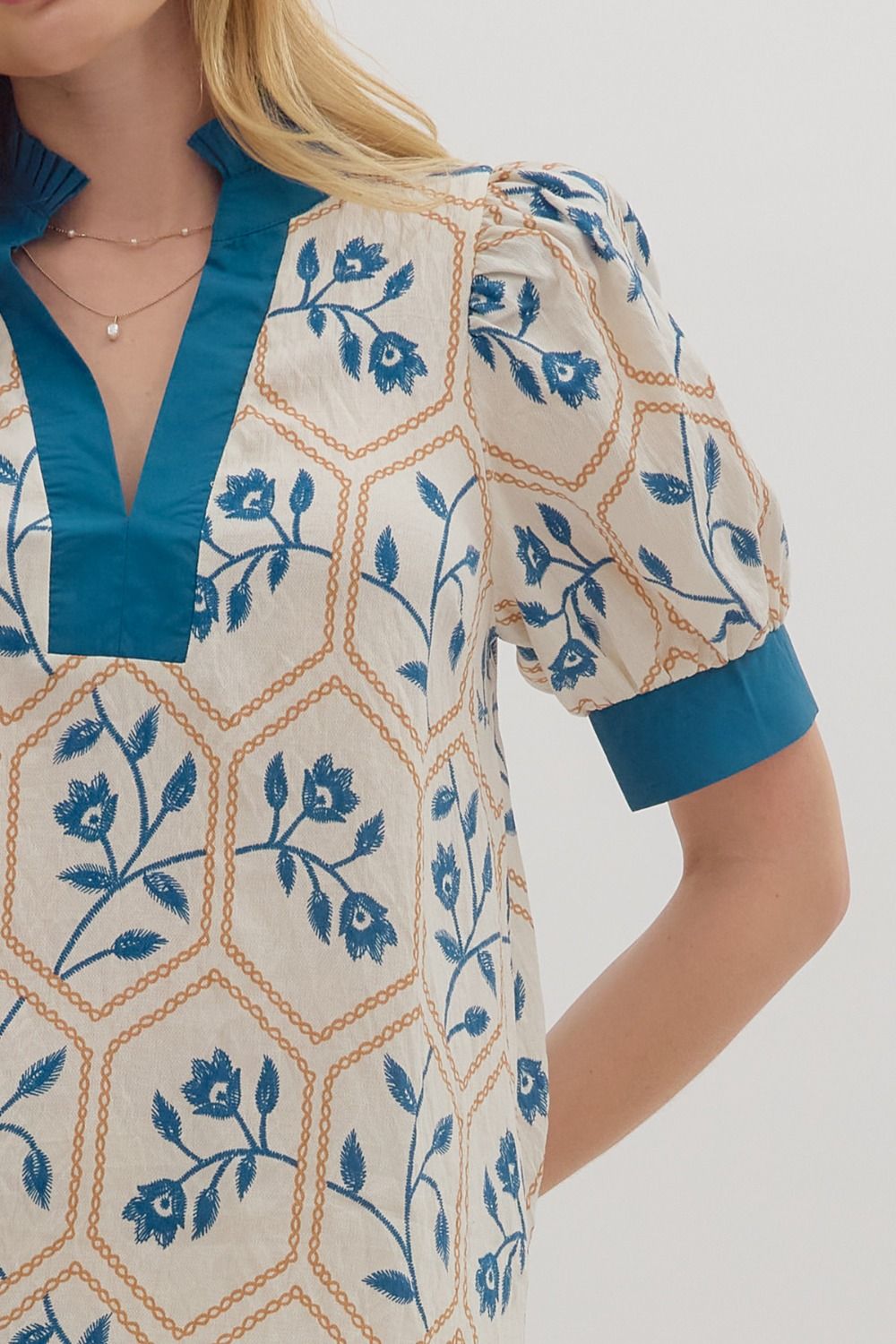 Prairie Blossom Collared Blouse