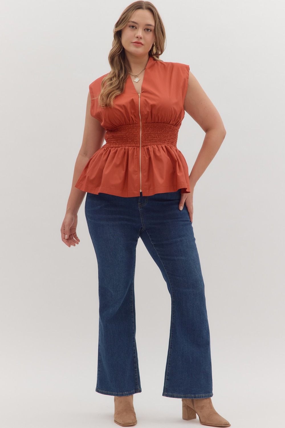Sienna Smocked Peplum Top