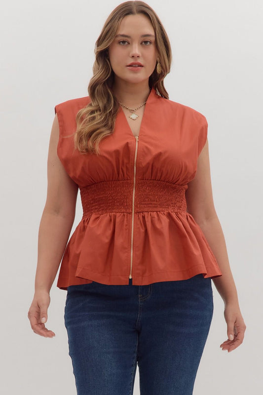 Sienna Smocked Peplum Top