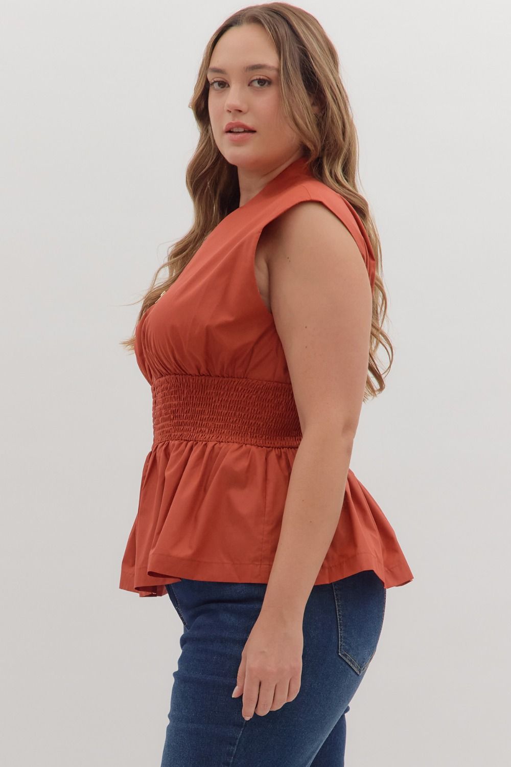 Sienna Smocked Peplum Top