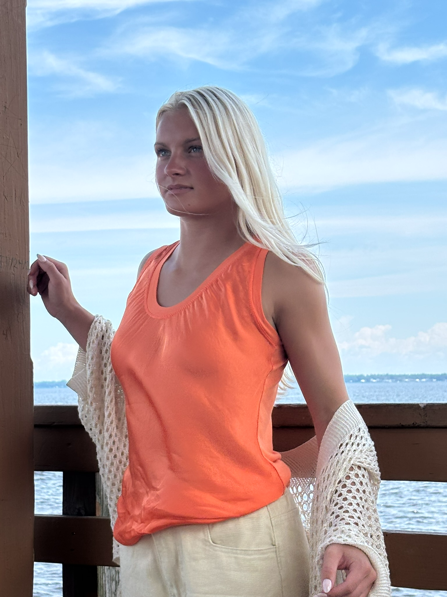 Soleil Silky Sleeveless Top